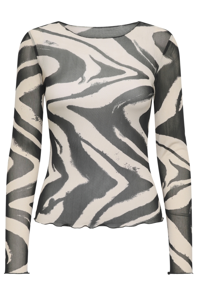 JDYELSA NEW L/S O NECK TOP JRS NOOS 15356004 Black/WHITECAP G